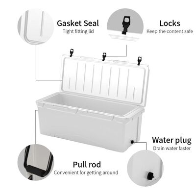 Специализированный 240QT Rotomolded Cooler Box для рыбалки, наружного и холодового хранения