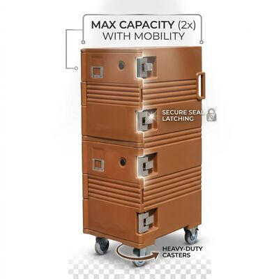 Ресторанная доставка пищи изолированная коробка 60L многокомплектный теплоноситель передняя загрузка
