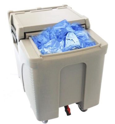 Caddy льда качества еды LLDPE 125L коммерчески на колесах